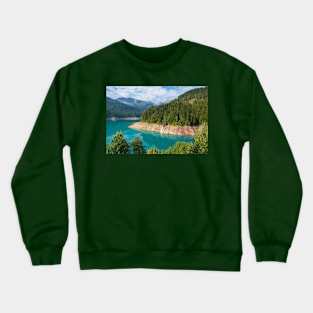 Low Water in Sauris Lake, North Italy Crewneck Sweatshirt